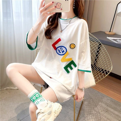 スタイリッシュ   一目惚れ Tシャツ カットソー＜F-3007＞