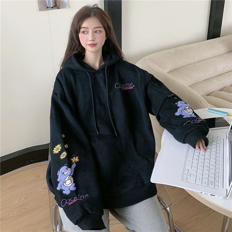 【裏起毛】超人気商品   厚手オーバーサイズフード付きパーカ全2色ゆったりトップス＜F-4754＞