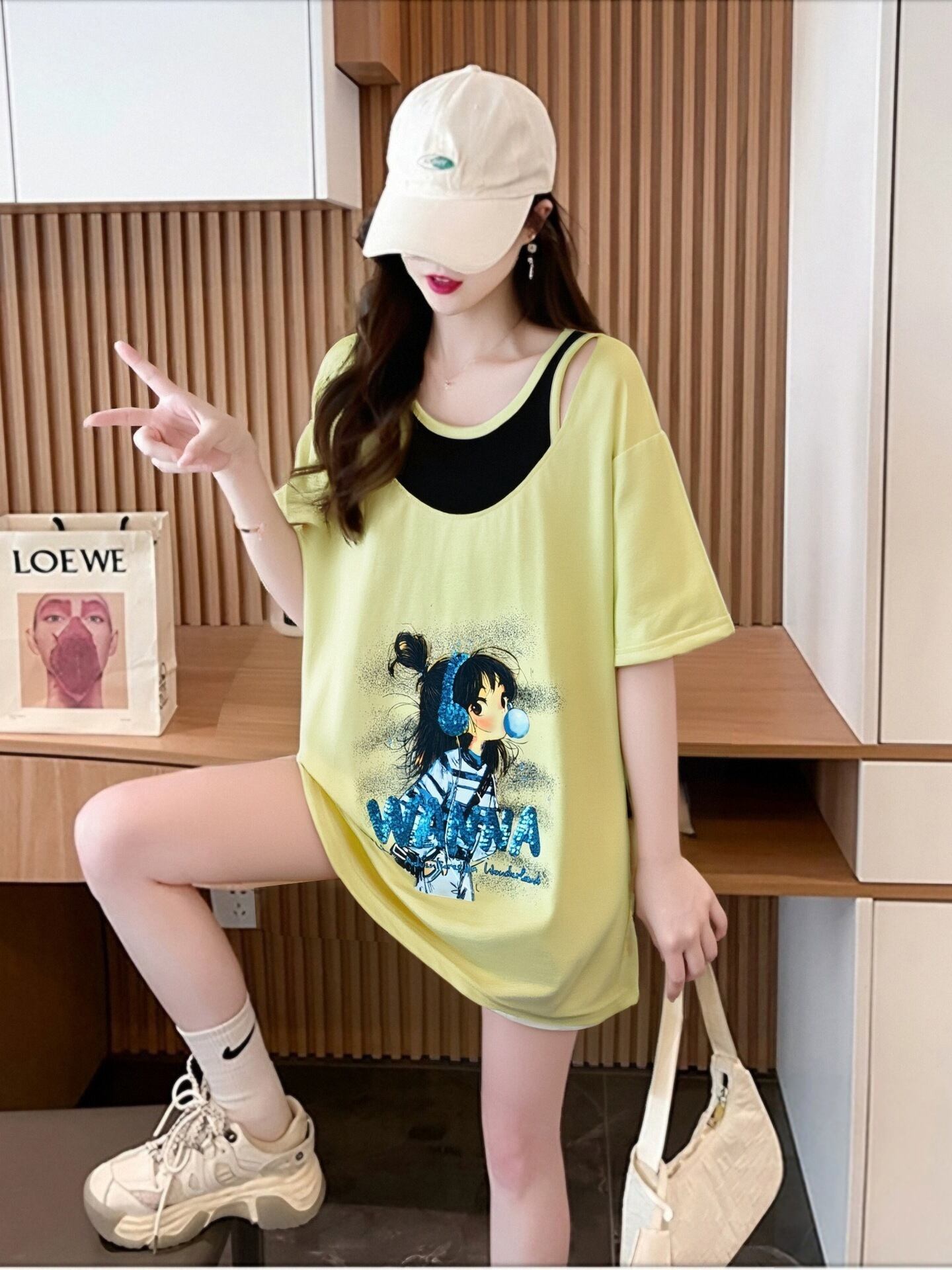 キュート 美人度アップ おすすめ 好感度UP カジュアル 全4色 半袖 Tシャツ ＜F-11157＞