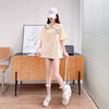 絶対欲しい キュート 定番シンプル 切り替え 全2色 半袖TシャツF-8742