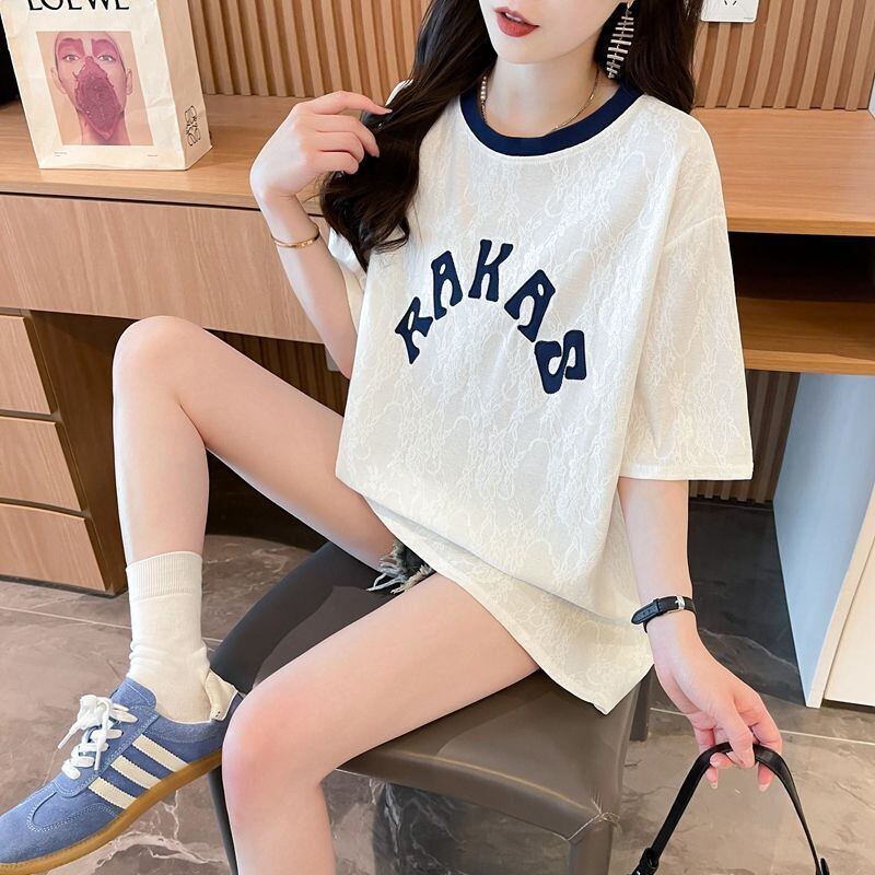 エレガント 早い者勝ち 絶対流行 カジュアル 2色選択 Tシャツ<F-11581>