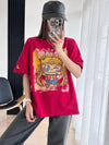 今季も大流行 ゆったり 刺?ロゴ ユニセックス 全3色 半袖 Tシャツ <F-4852>
