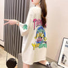 新商品 プリント ファッション ゆったり 全4色 半袖 Tシャツ＜F-11443＞
