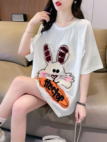 大活躍 好感度UP 海外トレンド カジュアル 全4色 半袖 Tシャツ ＜F-11096＞