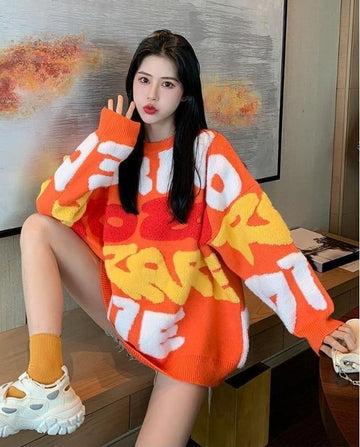 美人度アップ個性派フェミニンセーター<F-5223>