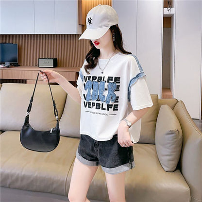 着回し力抜群 早い者勝ち 絶対流行 カジュアル 2色選択 Tシャツ<F-11645>