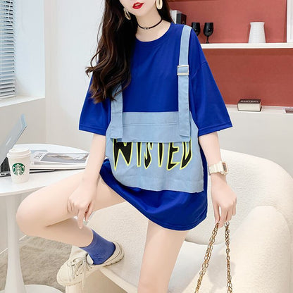絶対欲しい カジュアル 上質 レイヤード風 全3色 半袖Tシャツ カットソー ＜F-8668＞