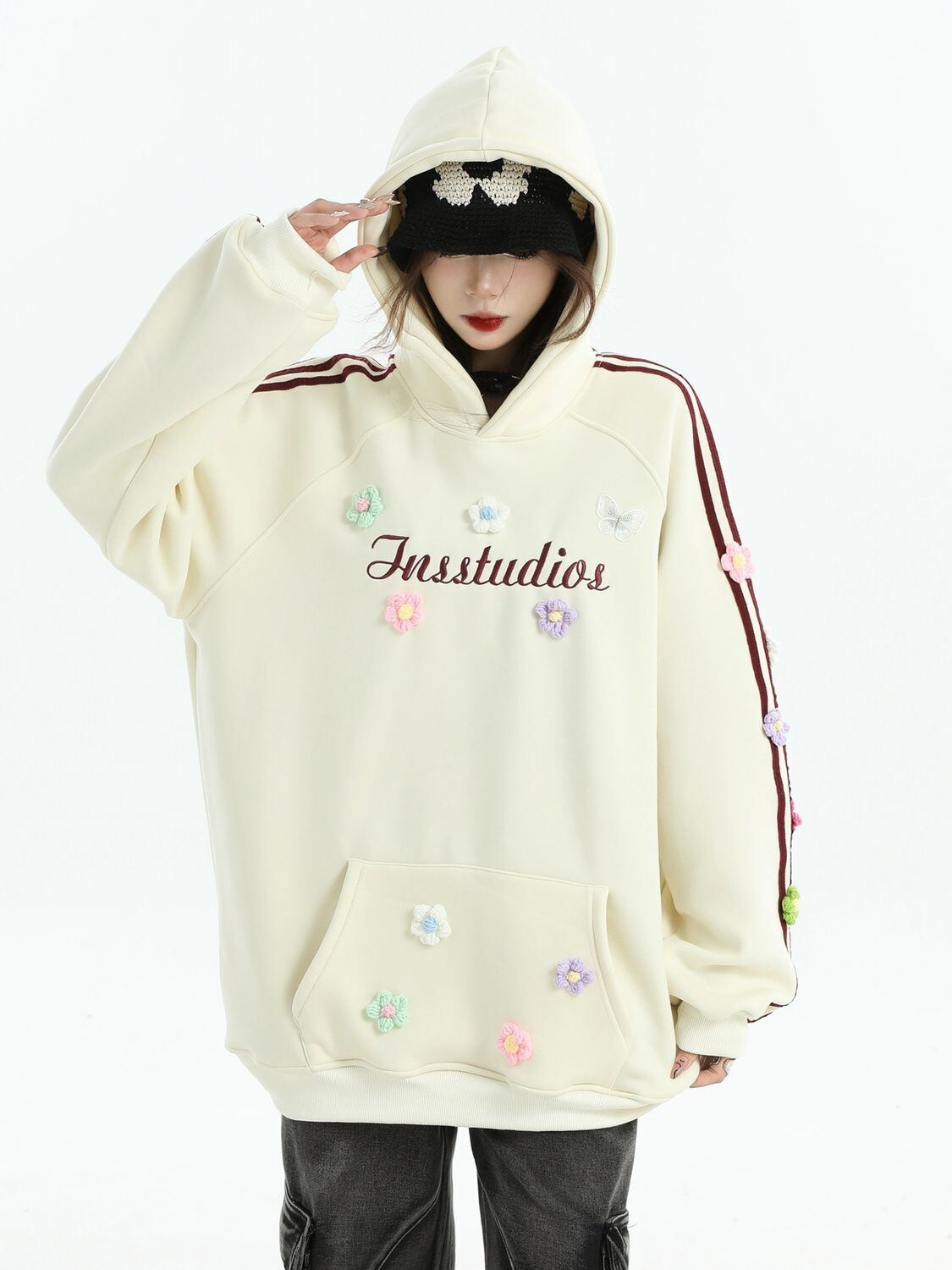 好感度UP プラスベルベット 大人可愛い 4色 パーカー F-10178