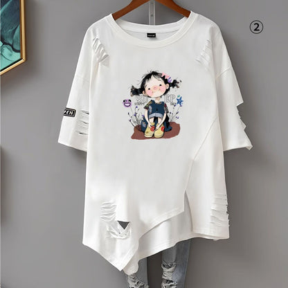 絶対流行 カジュアル 早い者勝ち 2色選択 Tシャツ<F-11651>
