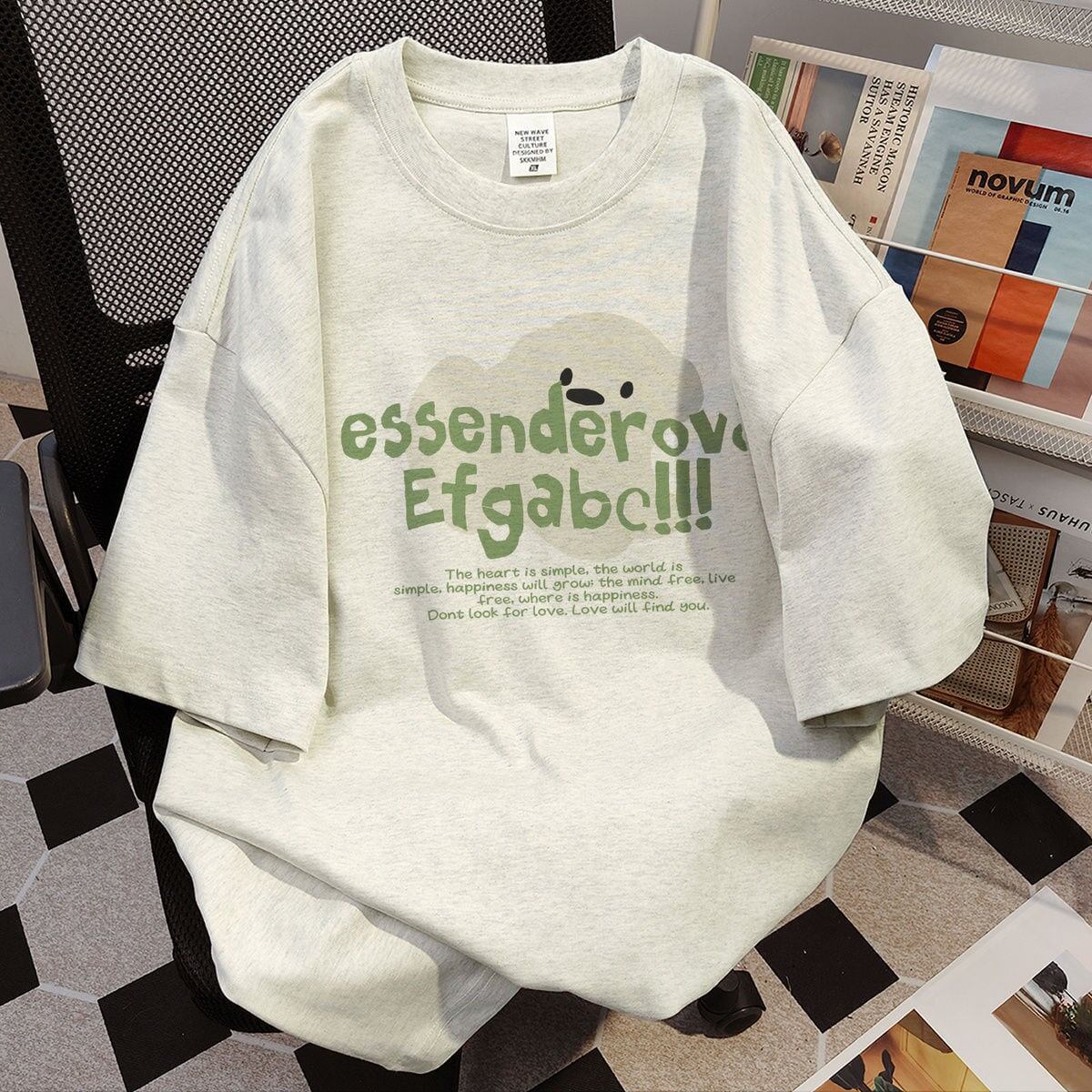 今季マストバイ プリント 定番シンプル 全5色 Tシャツ カットソー＜F-8552＞