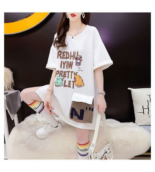 ウエスタン風立体ポケット付き半袖Tシャツ<F-2966>