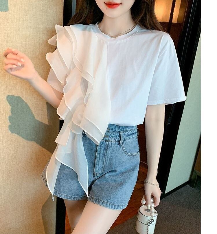好感度100％ 早い者勝ち 絶対流行 カジュアル 2色選択 Tシャツ<F-11896>