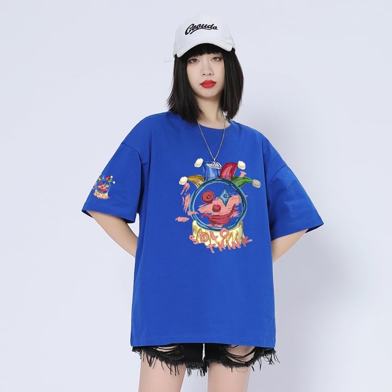 話題沸騰中   カジュアル 6色 半袖Tシャツ＜F-8164＞