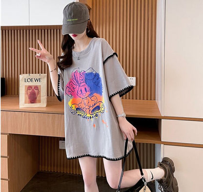 売り切れ必至 ファッション 着心地抜群 プリント 半袖 Tシャツ＜F-8336＞