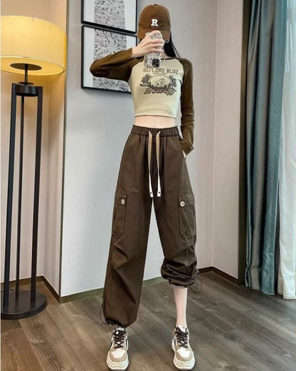 好感度UP プラスベルベット 柔らかな肌触りで着心地も楽ちん！ 5色選択 ルーズストレートカジュアルパンツ F-6825