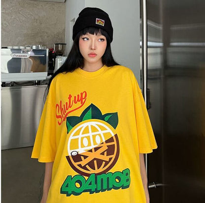話題沸騰中 おしゃれ度高め 活躍する優秀アイテム プリント 半袖 Tシャツ F-9325