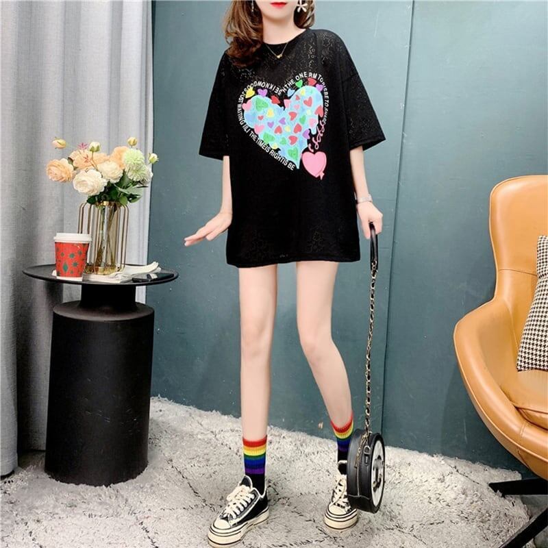スタイリッシュ   一目惚れ Tシャツ カットソー＜F-3579＞