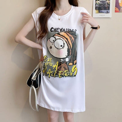 真夏も快適 着心地良い ファッション感満々 プリント全4色 ノースリーブ Tシャツ カットソー＜F-9161＞