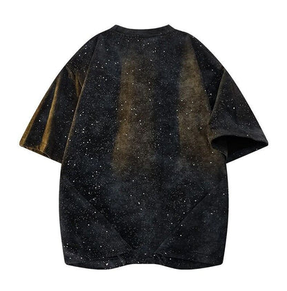 定番シンプル  今季マストバイ 全4色 ロゴプリント ダメージ加工Tシャツ  男女兼用F-13044