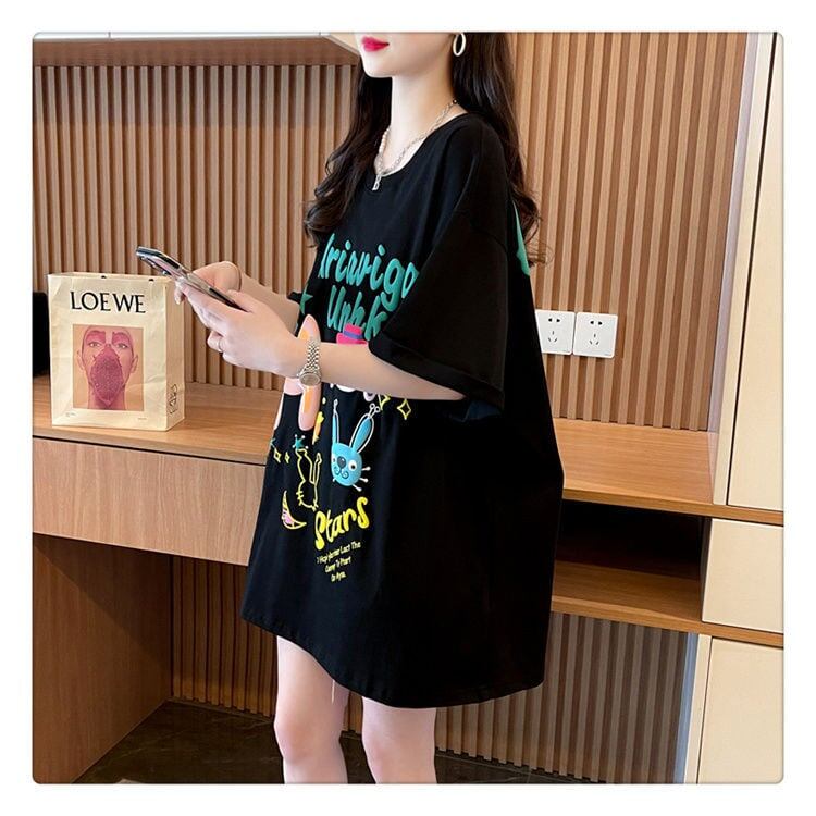 大好評 プリント キュートファッション 半袖Tシャツ＜F-8582＞