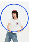 通気性高い クルーネック 前後プリント 半袖 Tシャツ F-13507