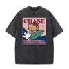 体型カバー カジュアル プリント Tシャツ F-13449