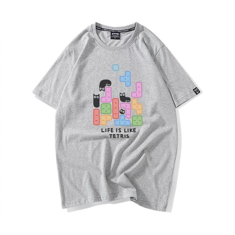 活躍する優秀アイテム 着心地良い カジュアル プリント 全8色 半袖Tシャツ 男女兼用F-9321