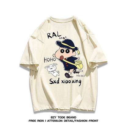 男女兼用 プリント 快適 半袖 Tシャツ F-13267