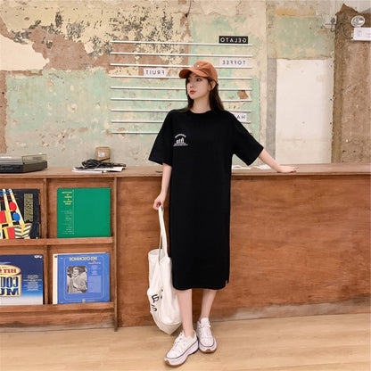 美人度アップ プリント チャーミング Tシャツ カットソー ワンピース＜F-3602＞