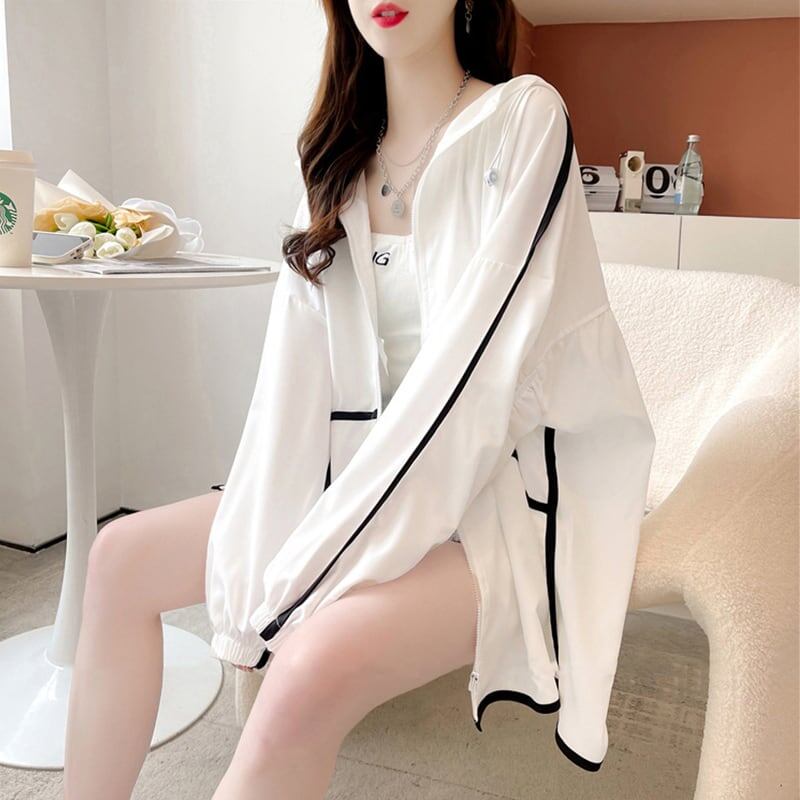 好感度満載 ゆったり感アップ 日焼け対策 ジャケット ブルゾン＜F-3086＞