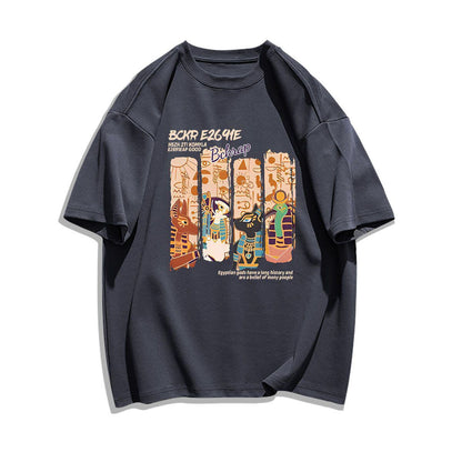 着回し力抜群 アバンギャルド 特別デザイン プリント全5色 半袖Tシャツ<F-8712>