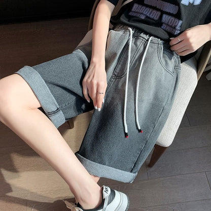 絶対欲しい オシャレ度満点 ゆったり感アップ ディップダイ デニム パンツ＜F-8303＞