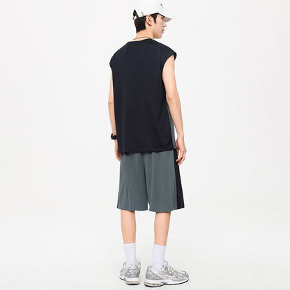 売り切れ必至 ファッション 超人気 男女兼用 ノースリーブＴシャツⅹパンツセット全5色<F-8754>
