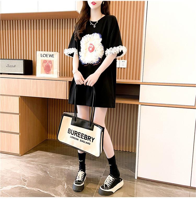 デザインセンスレースステッチTシャツ半袖新しいスタイル<F-2932>