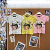 一枚で視線を奪う プリント カジュアル Tシャツ F-13459