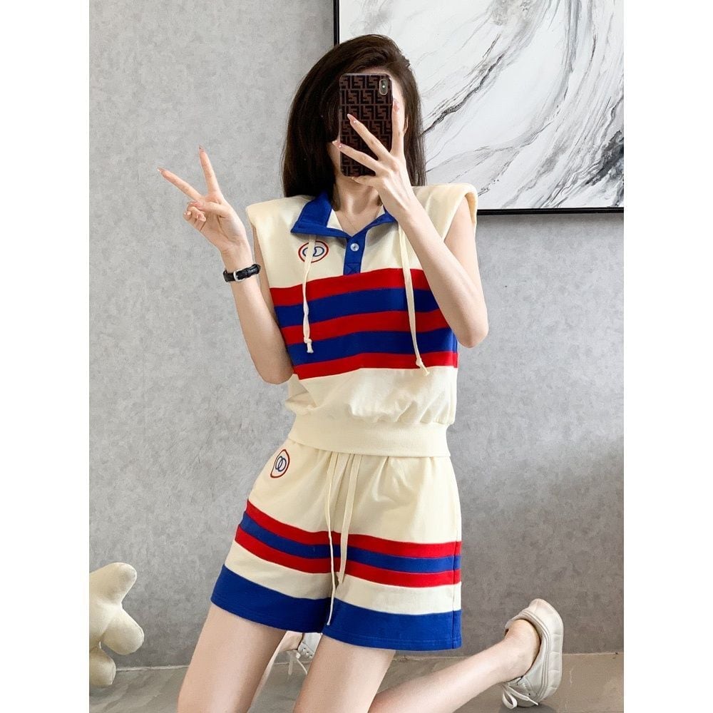大活躍 シンプル ファッション 上品 ブラウスⅹパンツセット<F-6624>