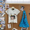 一枚で視線を奪う プリント カジュアル Tシャツ F-13459