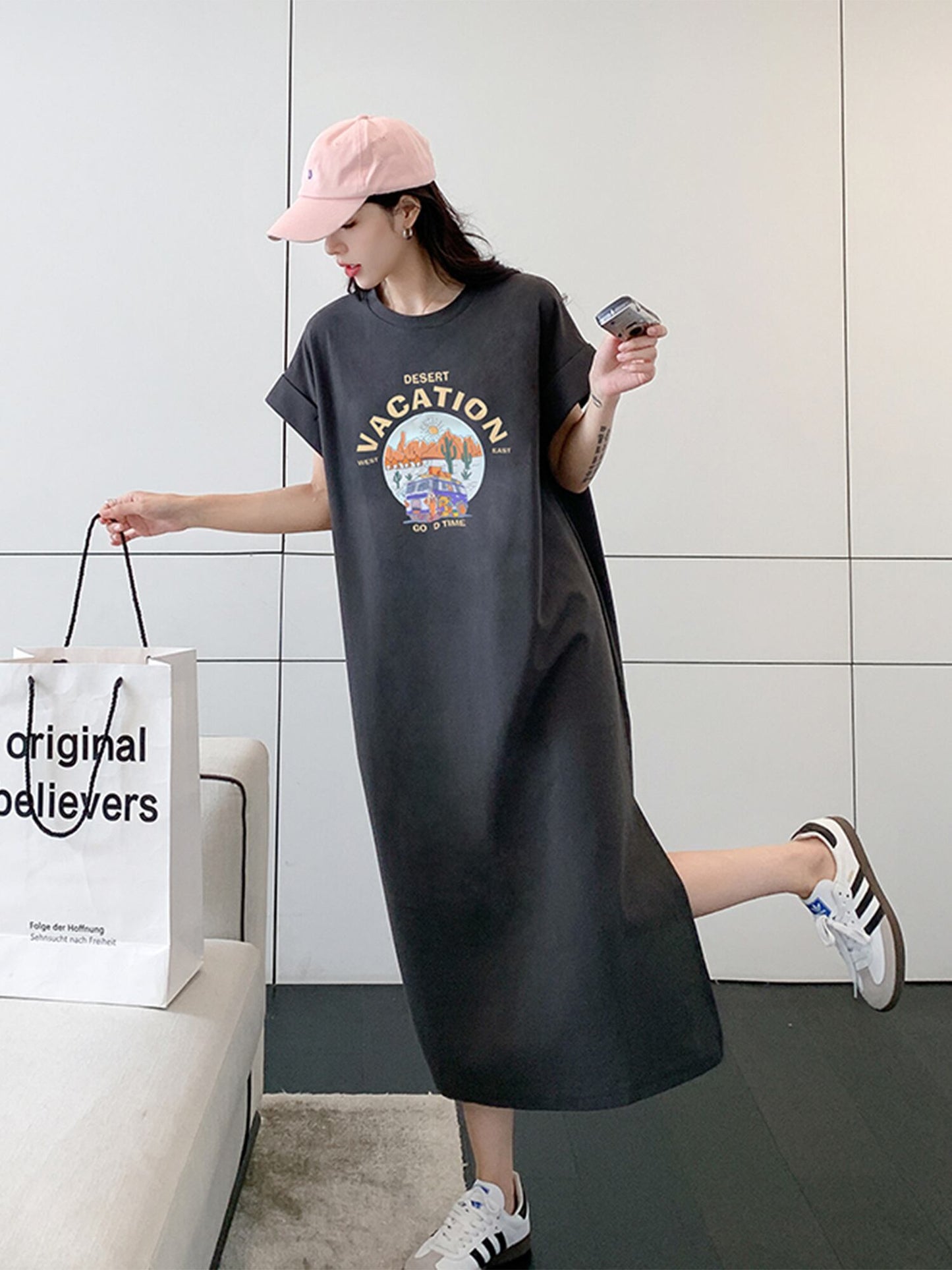 【半額！期間限定！！】 アバンギャルド 超人気 カジュアル 全3色 ワンピース<F-8513>