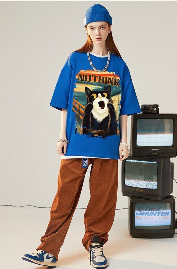 絶対欲しい デザイン性抜群 売り切れ必至 ファッション プリント 4色選択 半袖Tシャツ＜F-9293＞