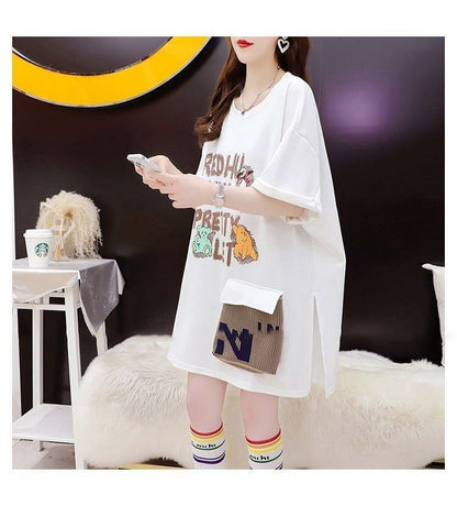 ウエスタン風立体ポケット付き半袖Tシャツ<F-2966>