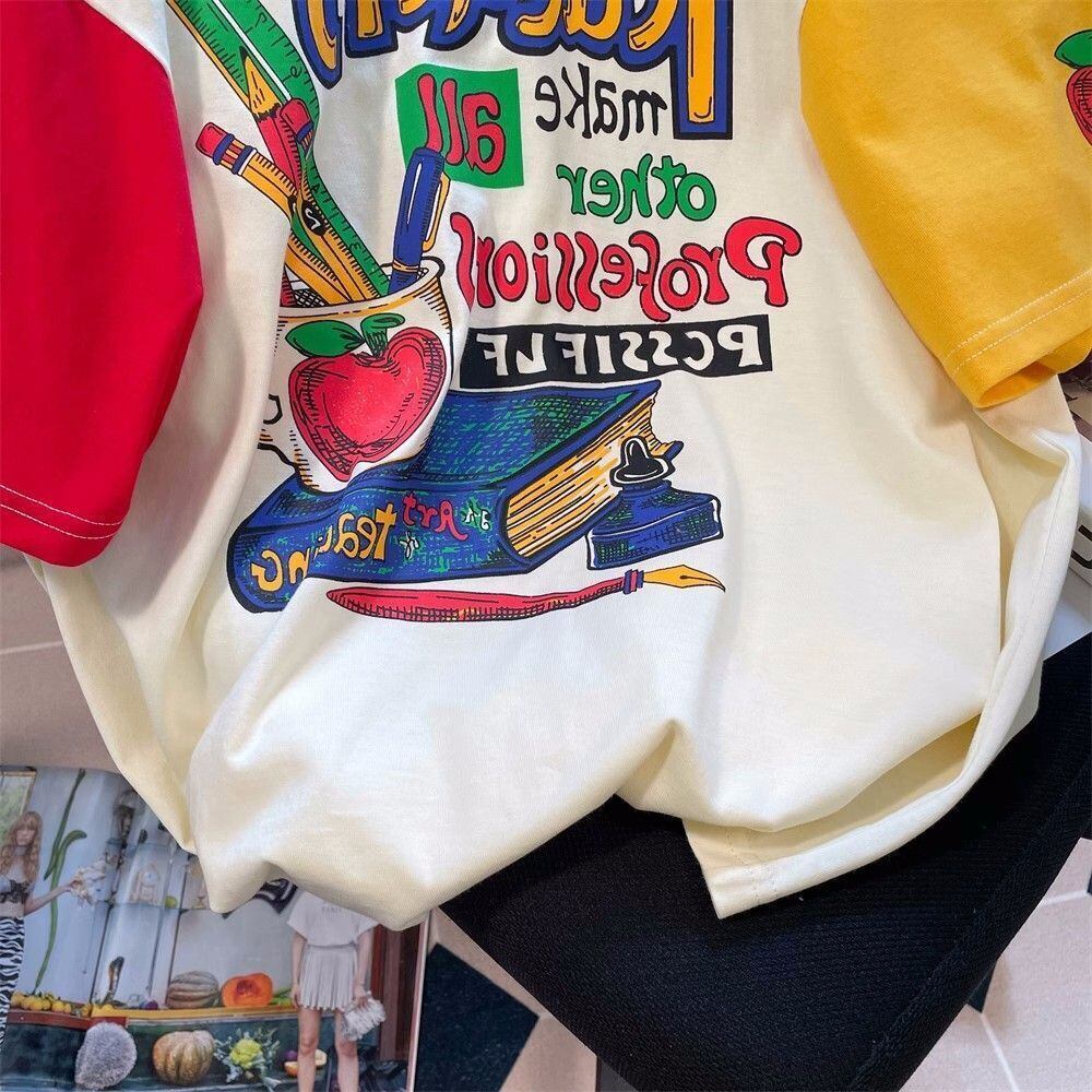 【半額！期間限定！！】カジュアル ルーズ キュート Tシャツ<F-6611>