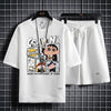 男女兼用 新作 プリント Tシャツ & ショーツ セットアップ F-13327