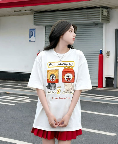 ゆったり 男女兼用 着心地良い クルーネック Tシャツ F-13181