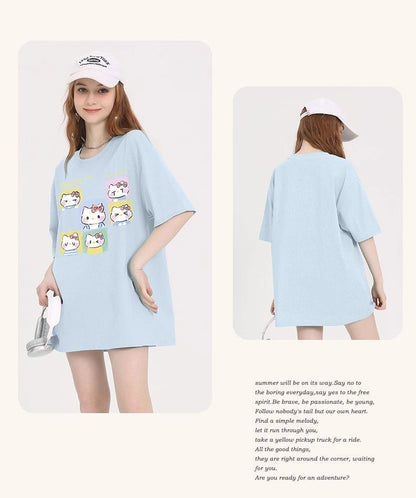 体型カバー シンプル 肌触りよい Tシャツ F-13391