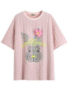 話題沸騰中 キュート カジュアル ホットダイヤモンド 半袖Tシャツ＜F-8626＞