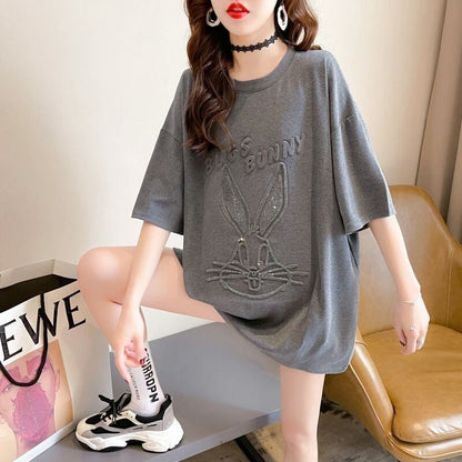 オシャレ度満点 切り替え 着心地抜群 プリント Tシャツ カットソー＜F-3549＞