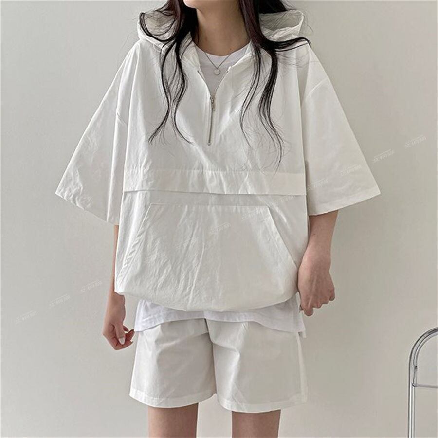 今季マストバイ カジュアル 真夏も快適 4色 半袖 Tシャツ ショートパンツ セットアップ ＜F-11156＞
