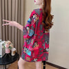 タイドクールデザインセンス半袖フルプリントTシャツ<F-2907>