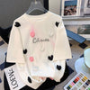 絶対欲しい ホットダイヤモンド キュート 三次元の愛 ゆったり 半袖Tシャツ＜F-8823＞