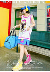 軽い生地が夏にぴったり！ ノースリーブ プリント全2色 Tシャツ カットソー＜F-11359＞